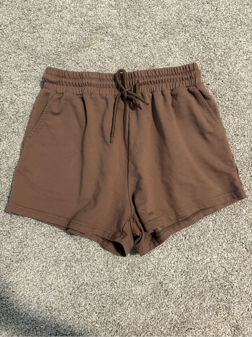 Automet Women's Brown Drawstring Lounge Shorts